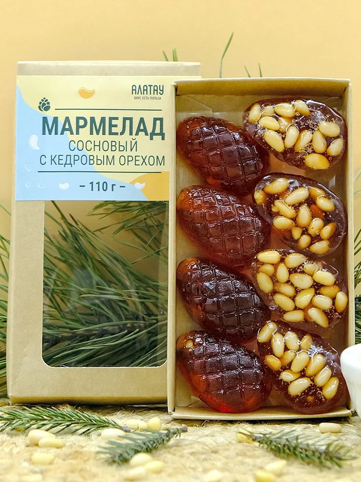 Натуральный мармелад с кедровыми орехами