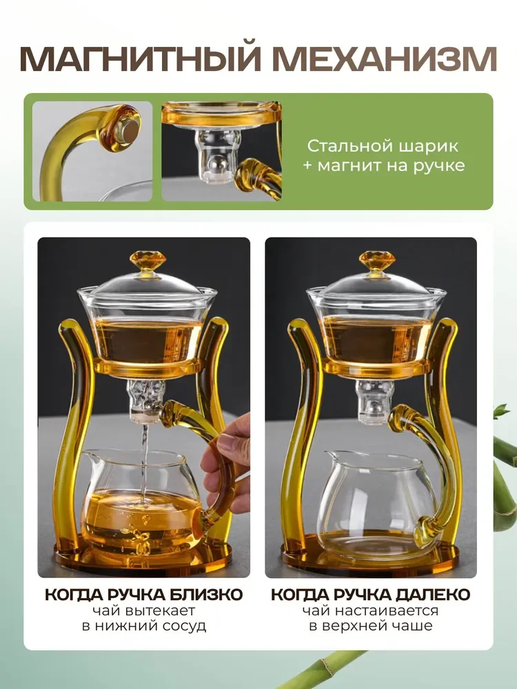 Стеклянный чайник гунфу для пуэра