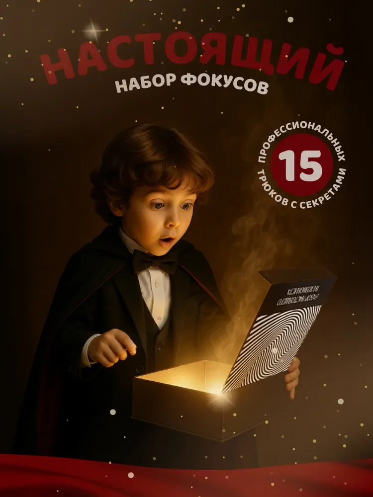 Набор фокусника: 15 трюков с реквизитом и видеообучением