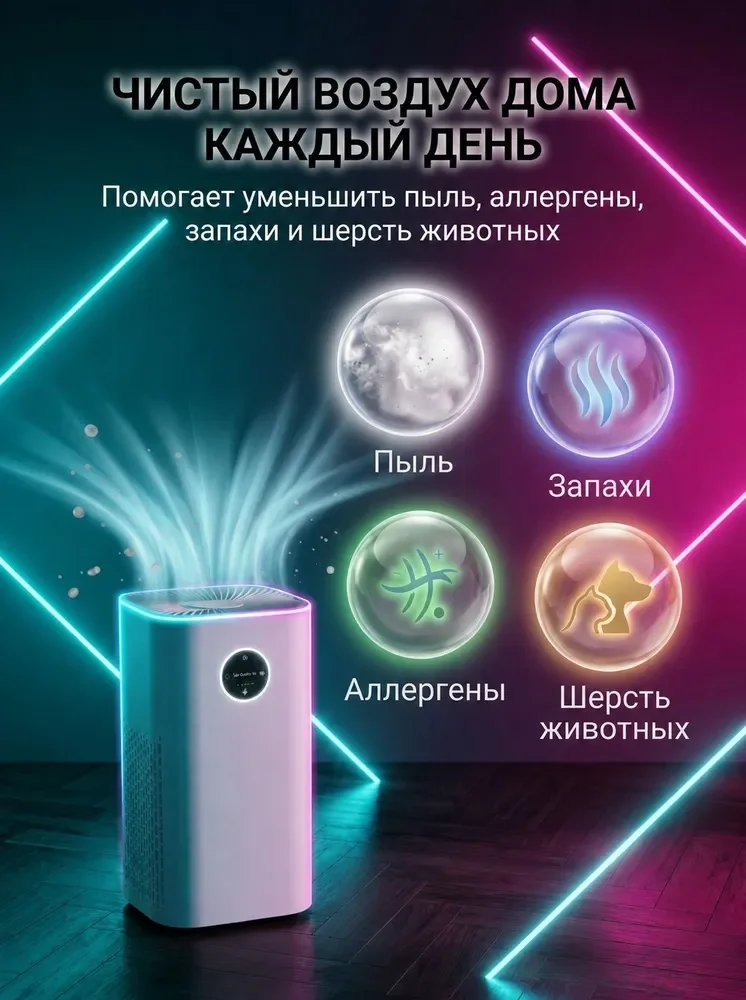 Очиститель воздуха для дома с HEPA-фильтром