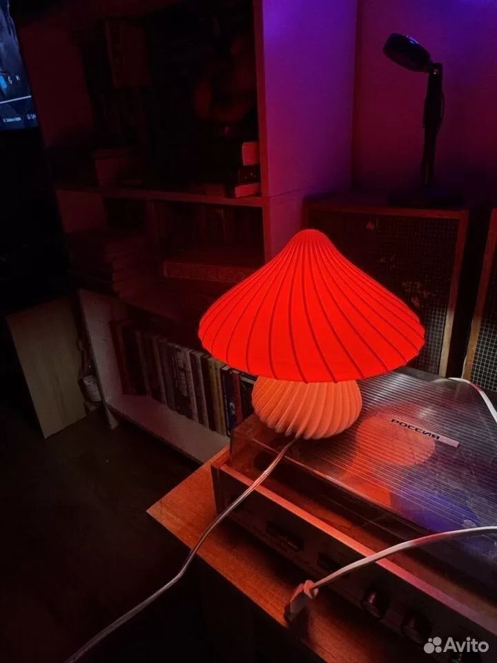 Дофаминовая лампа-мухомор с 3D-печатью