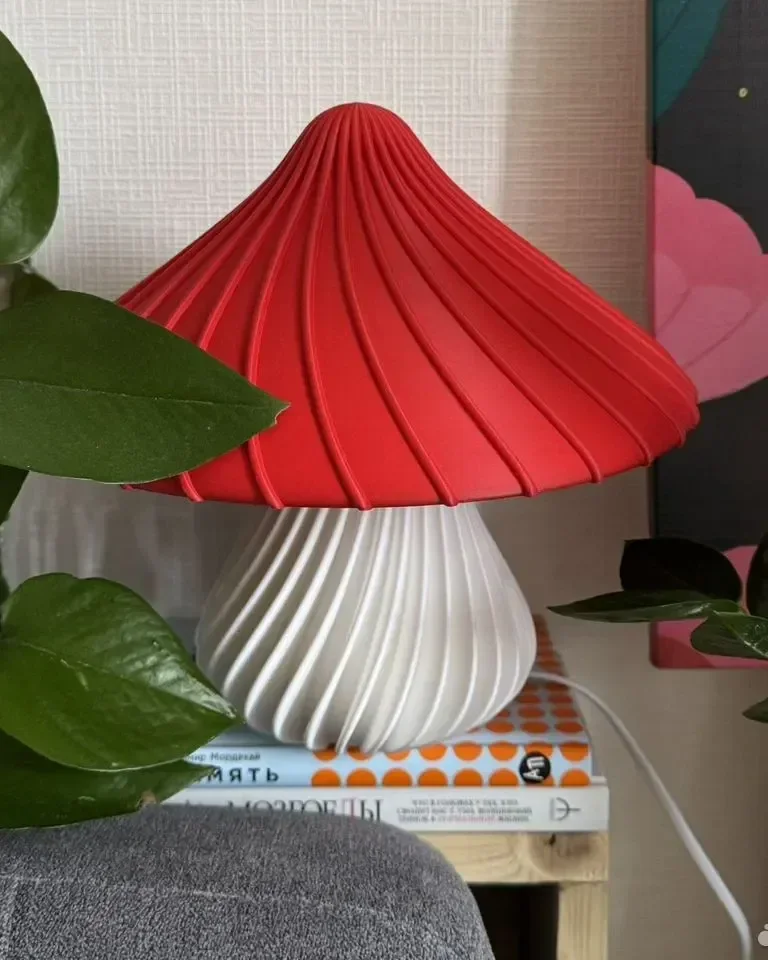 Дофаминовая лампа-мухомор с 3D-печатью