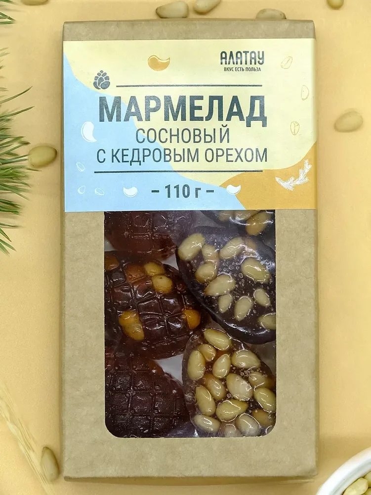 Натуральный мармелад с кедровыми орехами